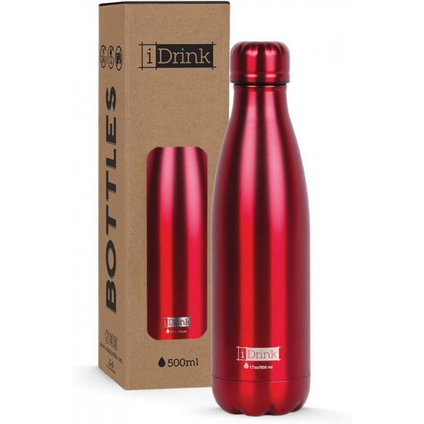 Botella Térmica 500 ml. Rojo Metalizado