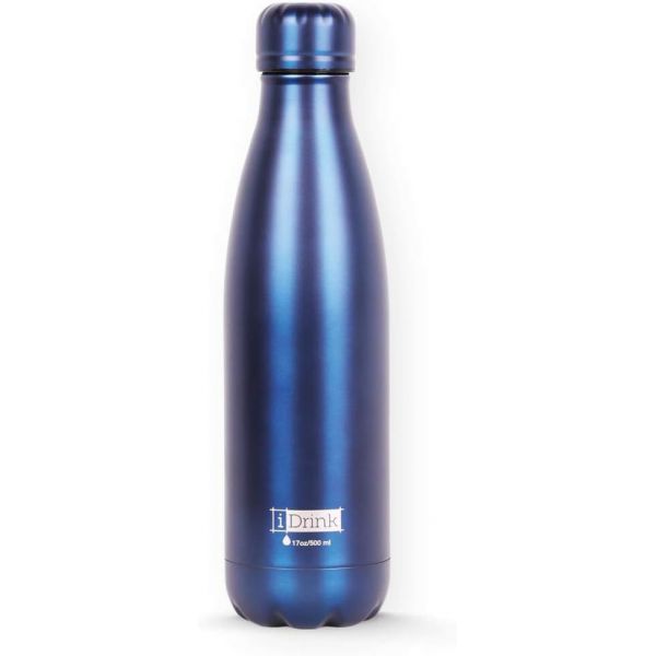 Botella Térmica 500 ml. Azul Metalizado