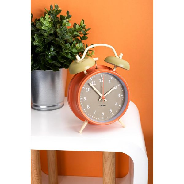 Reloj despertador Retro Beig Y Naranja